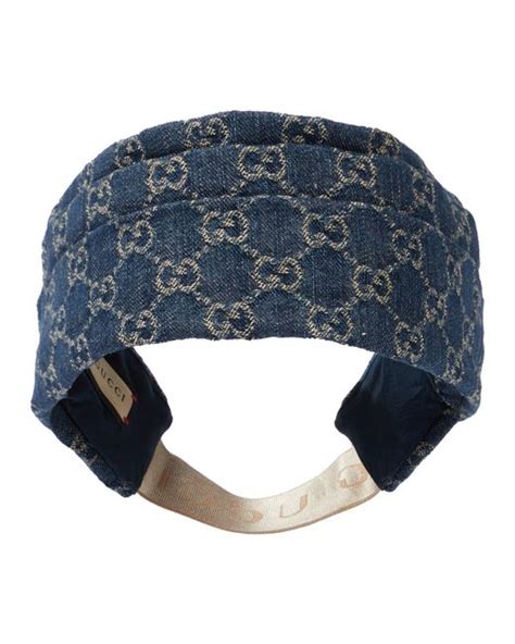 gucci denim headband|gucci padded headband.